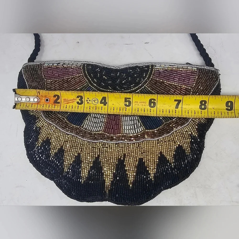 Vintage Hand Beaded Evening Crossbody Bag EUC - Picture 15 of 16